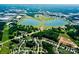 Scenic aerial view of a charming community, with tree-lined streets and lush landscaping at 712 Harrier Rd, Charlotte, NC 28216