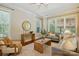Comfortable living room featuring natural wood accents, neutral colors, and lots of natural light at 7903 Tottenham Ct, Waxhaw, NC 28173