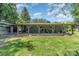 The backyard features a covered patio, offering shade and space for outdoor seating at 107 Skyuka Rd, Statesville, NC 28677