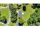 Aerial shot of a home with a spacious backyard surrounded by lush trees, offering privacy at 113 Lou Dr, Gastonia, NC 28052