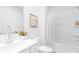 Bright bathroom with shower/tub combo and single sink vanity at 170 Aspire Cir # 31, Wingate, NC 28174