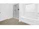 Relaxing bathroom with soaking tub and glass enclosed shower at 170 Aspire Cir # 31, Wingate, NC 28174