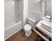 Clean bathroom with new tile, shower, and sink at 2010 Kansas City Dr, Monroe, NC 28110