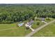 High-angle shot highlighting a home with a pool and landscaped grounds at 247 Helton Rd, Cherryville, NC 28021