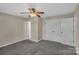 Bright bedroom with closet and ceiling fan at 247 Helton Rd, Cherryville, NC 28021