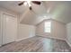 Charming bedroom with a closet, modern ceiling fan and stylish vinyl flooring at 292 Manchester Rd, Mount Gilead, NC 27306