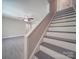 Open concept living space featuring a staircase with gray and white risers at 292 Manchester Rd, Mount Gilead, NC 27306