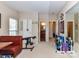 The exercise room includes doors to the bath and storage, and lots of mirrors to monitor your progress at 3533 Weddington Ridge Ln, Matthews, NC 28105