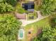 Beautiful property with a pool, trampoline, detached garage, lush trees and manicured landscaping at 3547 Willowood Pond Dr, Rock Hill, SC 29730