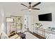 Cozy living room with modern decor, a stylish shelf, and comfortable seating at 4101 Tipperary Pl, Charlotte, NC 28215