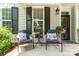 Inviting front porch featuring comfortable seating and charming decorative elements at 6029 Phyliss Ln, Mint Hill, NC 28227