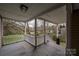 View of the covered porch with painted wood flooring overlooking the backyard at 613 E Liberty St, Salisbury, NC 28144