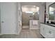 Bathroom featuring a tiled walk-in shower with built in bench and neutral paint at 914 Greenbridge Dr, Matthews, NC 28105