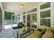 Charming screened-in patio with an inviting view of the backyard and outdoor kitchen at 9330 Carneros Creek Rd, Charlotte, NC 28214