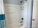 Clean bathroom featuring a shower and tub combination with white walls at 11511 Wilson Mill Ln, Pineville, NC 28134