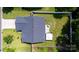 Aerial view of the fenced in backyard with patio area and well maintained lawn at 1288 Shenandoah Cir, Rock Hill, SC 29730