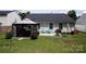 Back patio featuring chairs, a grill, a dining set, and well-maintained grass at 1288 Shenandoah Cir, Rock Hill, SC 29730