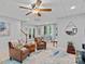 Finished basement with a seating area, adjacent dining space with view, providing a comfortable and versatile living space at 1317 Longleaf Ct, Matthews, NC 28104
