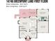 First floor layout featuring a kitchen, dining room, great room, office, and porch at 14746 Greenpoint Ln, Huntersville, NC 28078