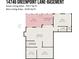 Basement floor plan featuring a patio, covered deck, basement, and utility room at 14746 Greenpoint Ln, Huntersville, NC 28078