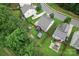 Birds eye view of the property with backyard features, landscaping, nearby homes, and neighborhood at 231 Anvil Draw Pl, Rock Hill, SC 29730