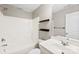 Bathroom with a shower and single sink vanity at 448 River Park Rd, Belmont, NC 28012