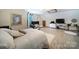 Large bedroom with wood floors, neutral colors, and vaulted ceilings at 4592 Reid Rd, Edgemoor, SC 29712