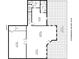 Basement blueprint featuring media room, Gathering room, bedroom, storage space and covered patio at 615 N Oak Dr, Huntersville, NC 28078