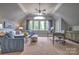 Versatile bonus room with vaulted ceilings, comfortable seating, and a built-in desk for work or hobbies at 6216 North Rd, York, SC 29745