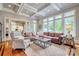 Bright and airy living room featuring a coffered ceiling and large windows at 6216 North Rd, York, SC 29745