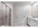 Bathroom with shower and sleek vanity at 1022 Jeffery Dean Ct, Albemarle, NC 28001