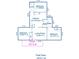 Layout of the home showcasing the kitchen, living room, bedrooms, bathrooms, laundry, and porch, with dimensions for each room at 111 Rose St, Mount Holly, NC 28120
