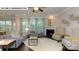 Elegant living room features a fireplace, comfortable seating, and bright windows for a welcoming space at 135 Asmodean Ln, Troutman, NC 28166