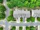 A beautiful aerial view reveals the property's landscaping and neighborhood layout at 13909 Singleleaf Ln, Charlotte, NC 28278