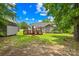 Expansive backyard with a wooden deck, storage shed, and plenty of space for outdoor activities and entertaining at 2490 Hawk Ridge Dr, Gastonia, NC 28056