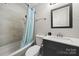 Cozy bathroom featuring white walls, a marble countertop and shower at 3500 Colony Rd # B, Charlotte, NC 28211