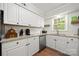 Charming kitchen featuring white cabinets, granite countertops, and stainless steel appliances at 3500 Colony Rd # B, Charlotte, NC 28211