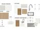 Selection of luxury home finishes and hardware for a modern, customized design at 6124 Littleroot Way, Charlotte, NC 28278