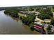 Scenic aerial shot of waterfront property, showcasing river views and complex nearby at 751 Terrace Park, Rock Hill, SC 29730