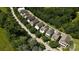 Aerial view showcases quaint houses nestled among verdant trees along a serene street at 751 Terrace Park, Rock Hill, SC 29730