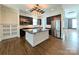 Contemporary kitchen with stainless steel appliances, island with granite countertop, and dark cabinetry at 751 Terrace Park, Rock Hill, SC 29730