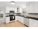 Modern kitchen with stainless steel appliances, granite countertops, and shaker cabinets at 10728 Forest Dr, Matthews, NC 28105