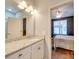 Bright bathroom with a granite countertop, access to bedroom and shower, plus great lighting at 120 Prairie View Ct, Belmont, NC 28012