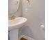 Pedestal sink in bathroom, showcasing modern fixtures and minimalist design at 120 Prairie View Ct, Belmont, NC 28012