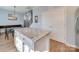 Bright kitchen island with granite countertop complements the adjacent dining area, perfect for gatherings at 120 Prairie View Ct, Belmont, NC 28012