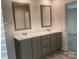 Bathroom with double vanity, marble countertop and modern fixtures creating a luxurious experience at 138 Zircon Dr, Statesville, NC 28625