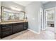 Bathroom vanity with ample storage space and granite countertops at 16547 Bastille Dr, Charlotte, NC 28278