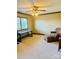 Study room offers a quiet, relaxing space and contains a desk, chair and ottoman at 212 Countryside Rd, Kings Mountain, NC 28086
