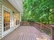 Wooden deck featuring wood railing perfect for entertaining or enjoying the backyard view at 216 Devon Forest Dr, Mooresville, NC 28115