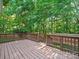 Wooden deck offering plenty of space for outdoor seating and enjoying the serene backyard at 216 Devon Forest Dr, Mooresville, NC 28115